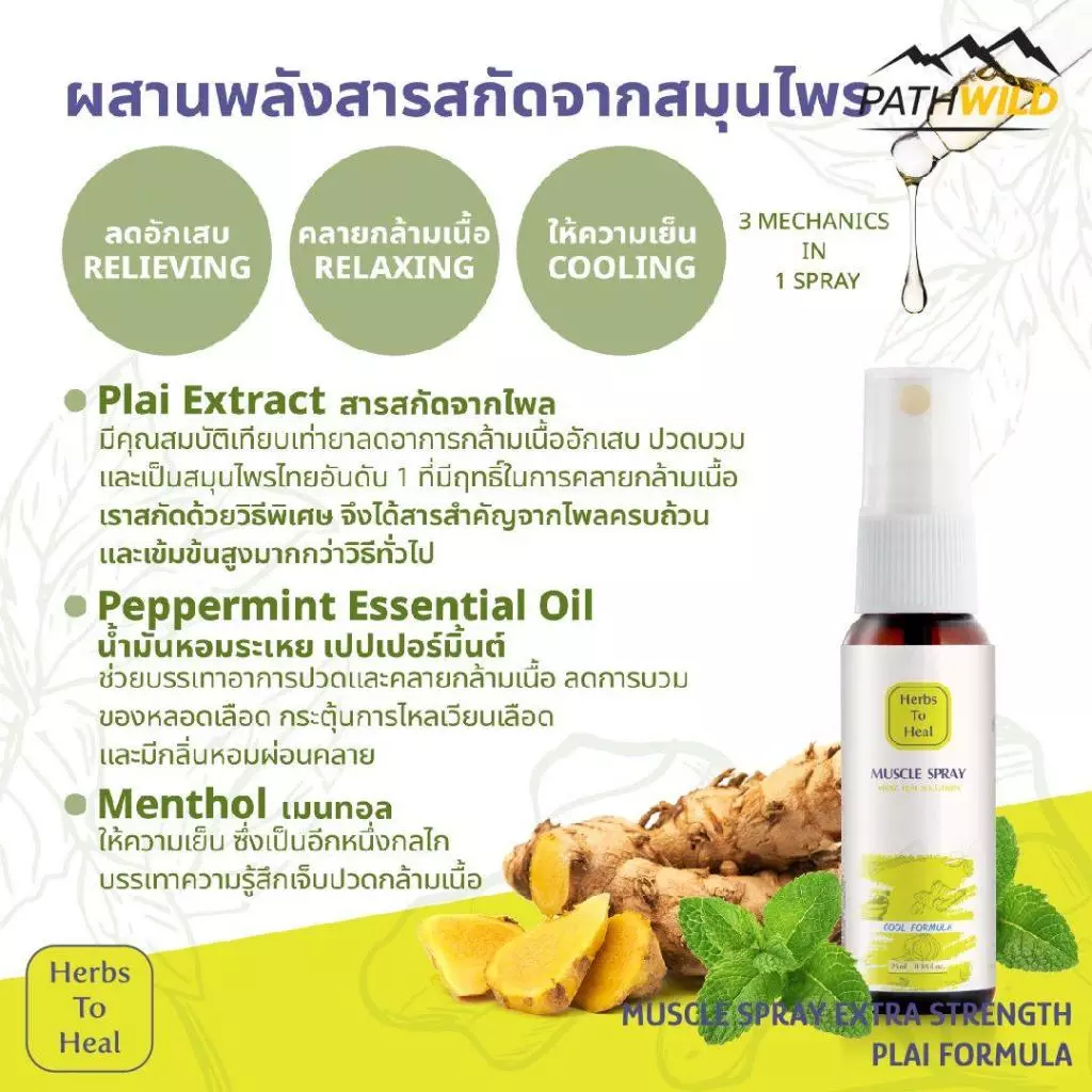HERBS TO HEAL - MUSCLE SPRAY EXTRA STRENGTH PLAI FORMULA