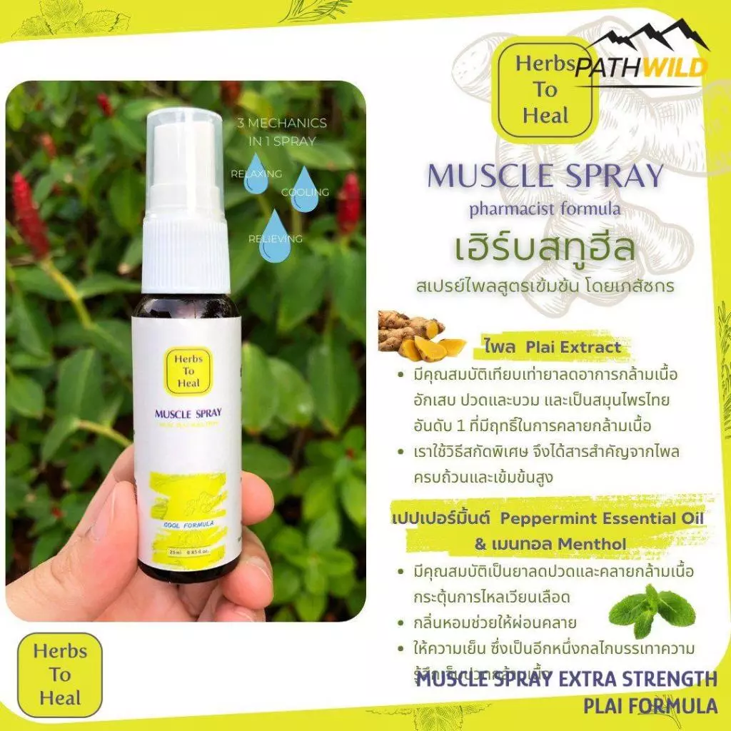HERBS TO HEAL - MUSCLE SPRAY EXTRA STRENGTH PLAI FORMULA