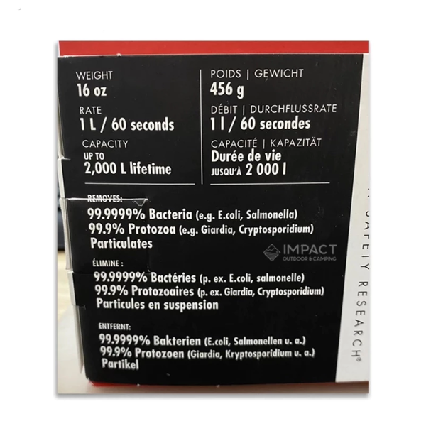 MSR MINIWORKS EX LONG-LASTING MICROFILTER
