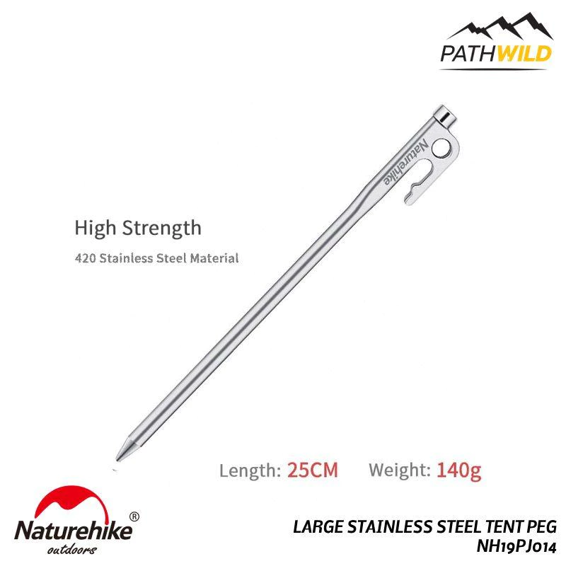 NATUREHIKE LARGE STAINLESS STEEL TENT PEG 25cm