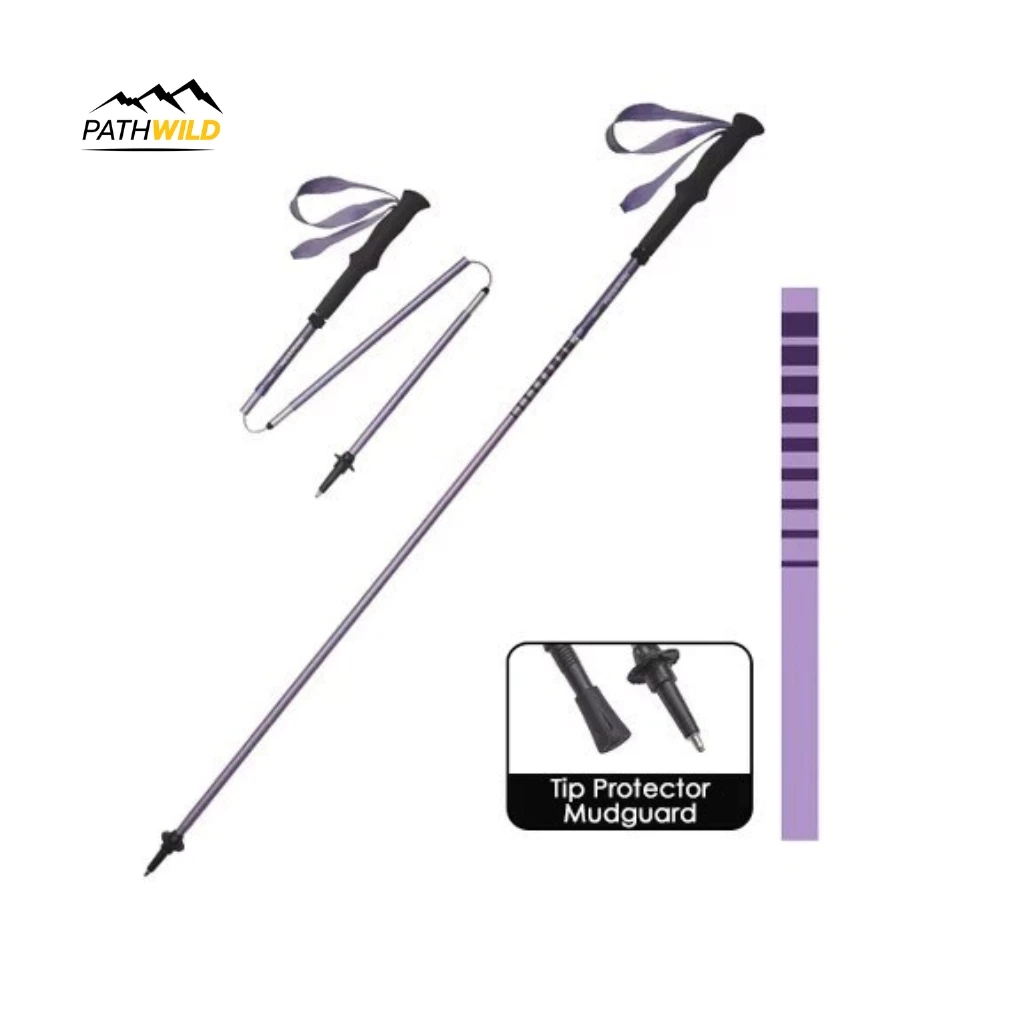 NATUREHIKE All aluminum four-section folding trekking pole