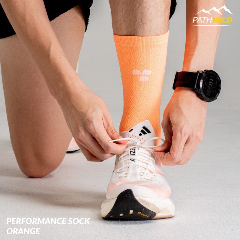 Performance sock ถุงเท้าวิ่ง ถุงเท้าออกกำลังกาย ถุงเท้าวิ่ง เท้าไม่เหม็น ถุงเท้าวิ่งลดการเสียดสี ถุงเท้า กระชับเท้า ถุงเท้าครึ่งแข้ง PATHWILD
