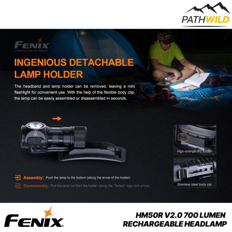 FENIX HM50R V2.0 700 LUMEN RECHARGEABLE HEADLAMP ไฟฉายคาดหัว700ลูเมน ไฟฉายคาดหัวเดินป่า ไฟฉายคาดหัวFENIX ไฟฉายคาดหัวแบบชาร์จ ไฟฉายคาดหัวน้ำหนักเบา