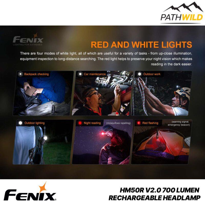 FENIX HM50R V2.0 700 LUMEN RECHARGEABLE HEADLAMP ไฟฉายคาดหัว700ลูเมน ไฟฉายคาดหัวเดินป่า ไฟฉายคาดหัวFENIX ไฟฉายคาดหัวแบบชาร์จ ไฟฉายคาดหัวน้ำหนักเบา