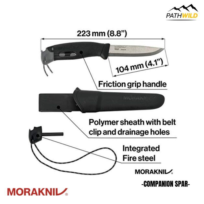 มีดพกพาเอนกประสงค์ MORAKNIV® COMPANION SPARK มีดพกเอนกประสงค์ มีดเอนกประสงค์ มีดแค้มปิ้ง มีดแคมป์ปิ้ง
